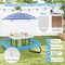 Kids Outdoor Play Table with Collapsible Umbrella and Heavy-Duty Metal Frame